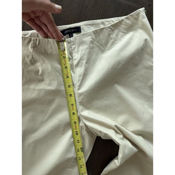 Lafayette 148 Stretch Crop Pants Beige Capri 8 - Picture 8 of 10